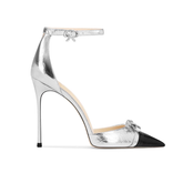 Bi-Color Ankle Strap High Heel Sandals - 10cm